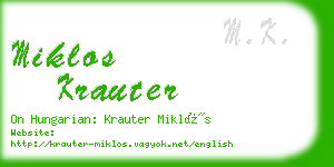 miklos krauter business card